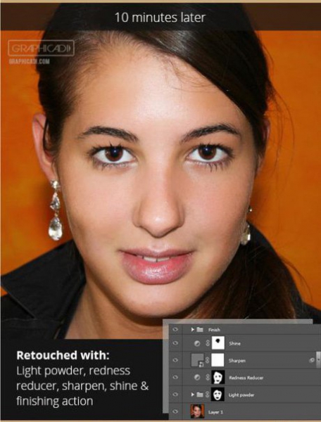 Preset Retouch Skin. Photoshop Actions for lightroom