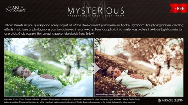 Preset MYSTERIOUS for lightroom
